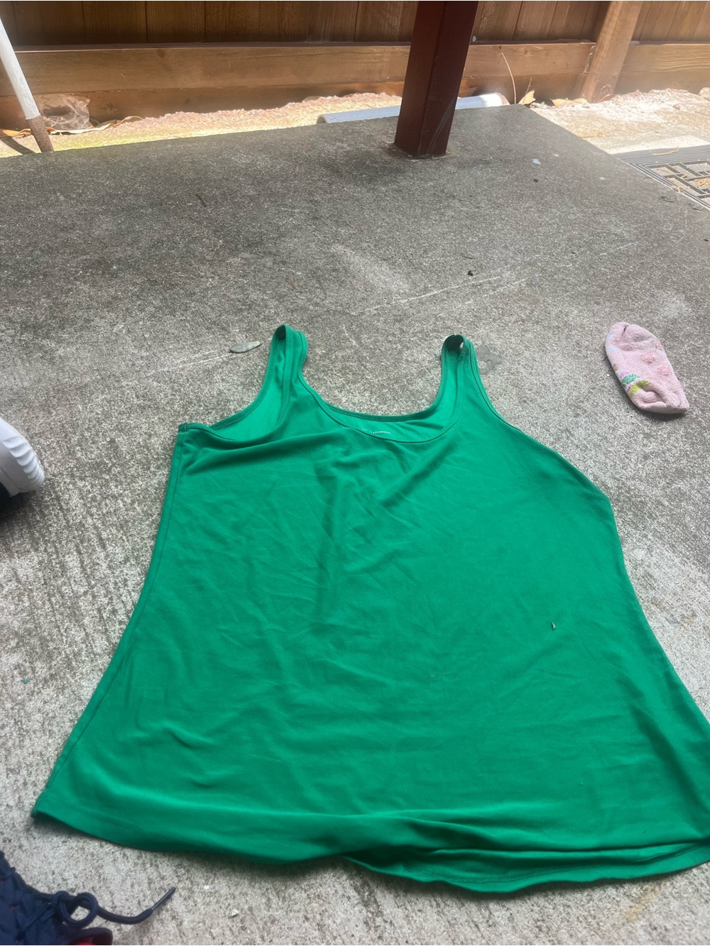 No Boundaries Green Scoop Neck Tank Top